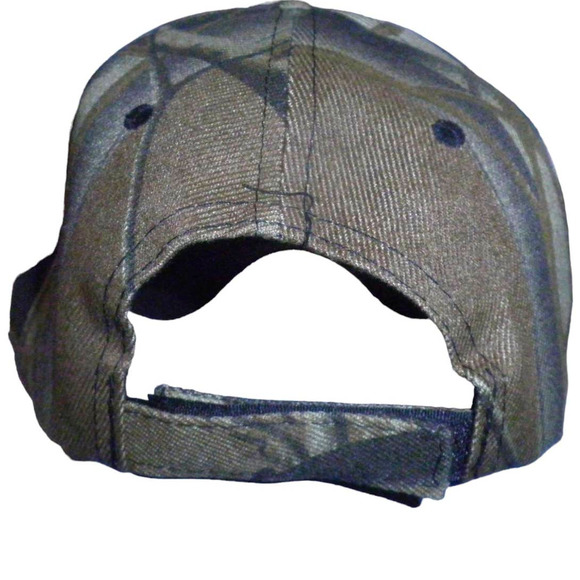 Embroidered Kiss My BASS Fishing Baseball Cap, Camo, Strapback, Trucker Hat - Picture 3 of 4